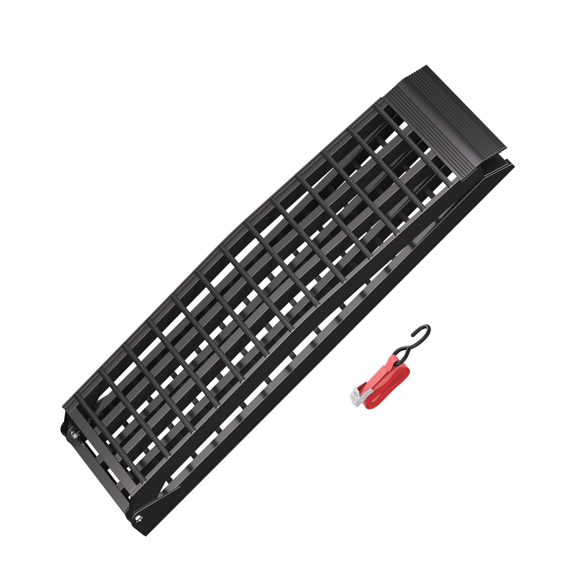 Wiltec Black Foldable Loading Ramp Scooter Ramp Atv Quad Portable Aluminium 274Cm 680Kg