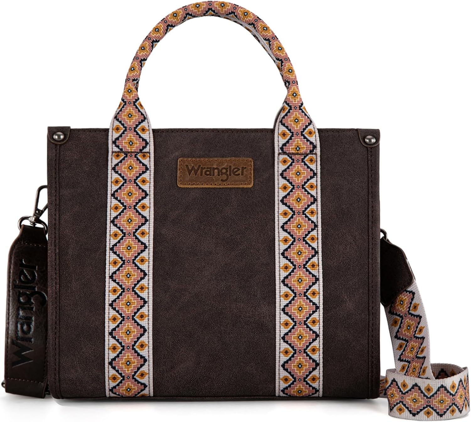Wrangler Tote Bag for Women Western Purse with Boho Shoulder Strap Medium Satchel Top Handle Purses and Handbags