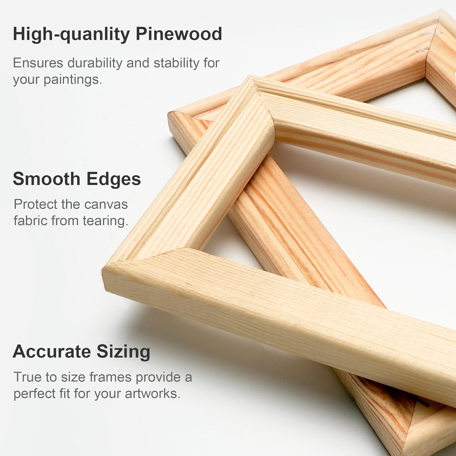 PHOENIX Small Stretched Canvas for Painting 6x6 Inch/7 Value Pack, 8 Oz Triple Primed 5/8 Inch Profile 100% Cotton White Blank Canvas, Square Framed Canvas for Oil Acrylic & Pouring Art - Image 8