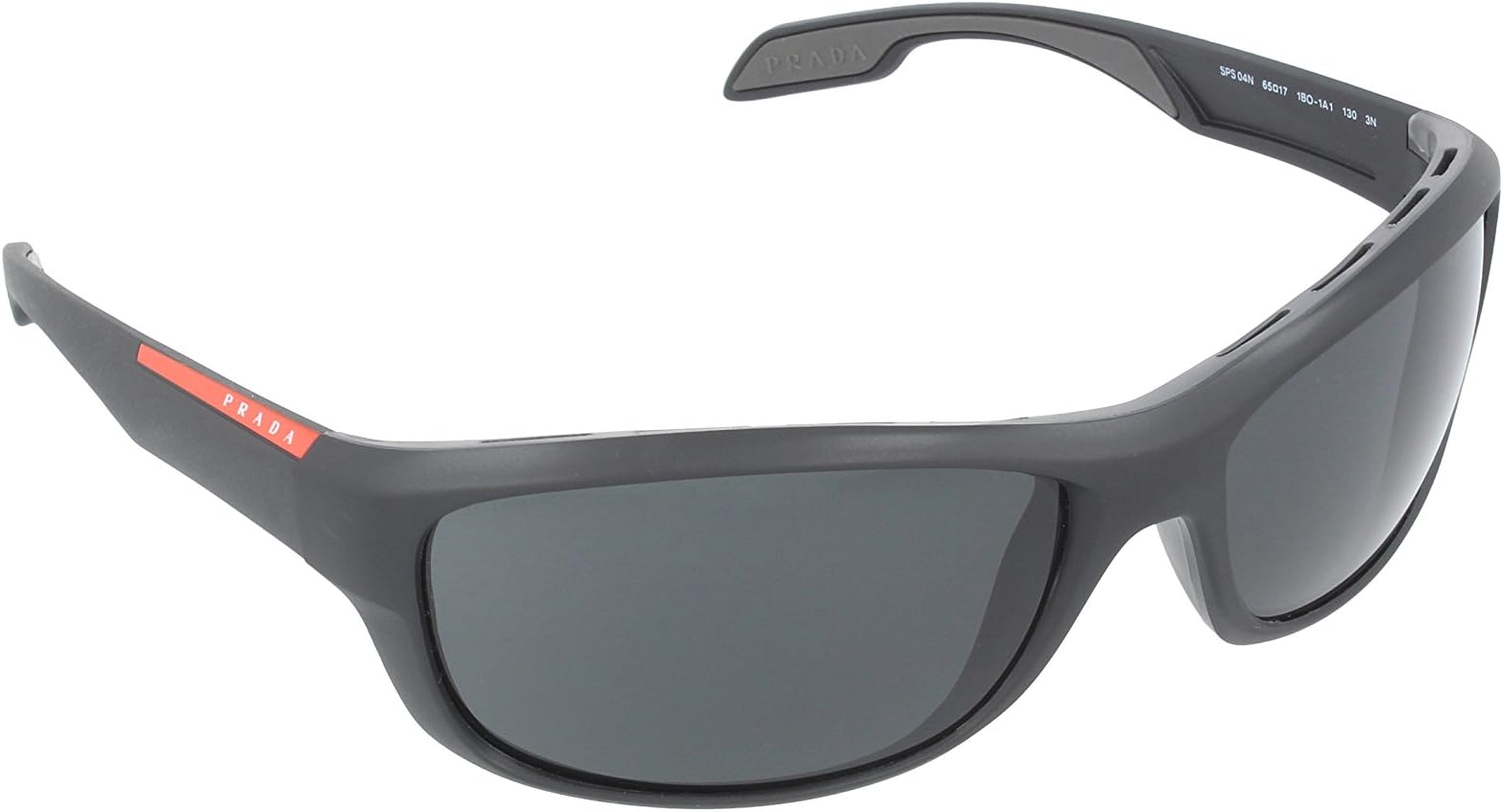 Prada Sport PS04NS Sunglasses-1BO/1A1 Matte Black/Black Rubber (Gray)-65mm