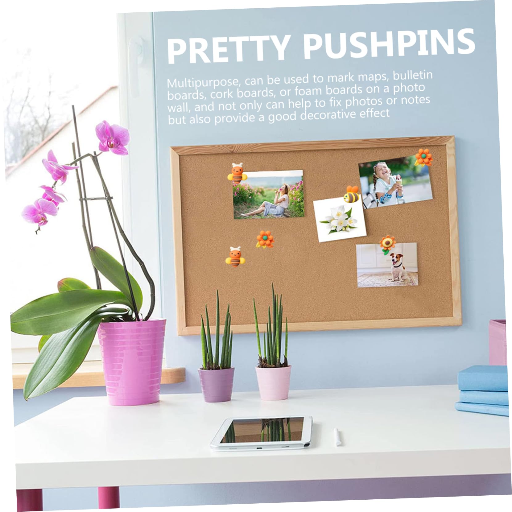 Lurrose 120stücke Dekorative Pinnwandnadeln Süßen Cartoon-Designs Bunte Push Für Fotos Landkarten Und Büros Zur Verschönerung Von Wanddekorationen