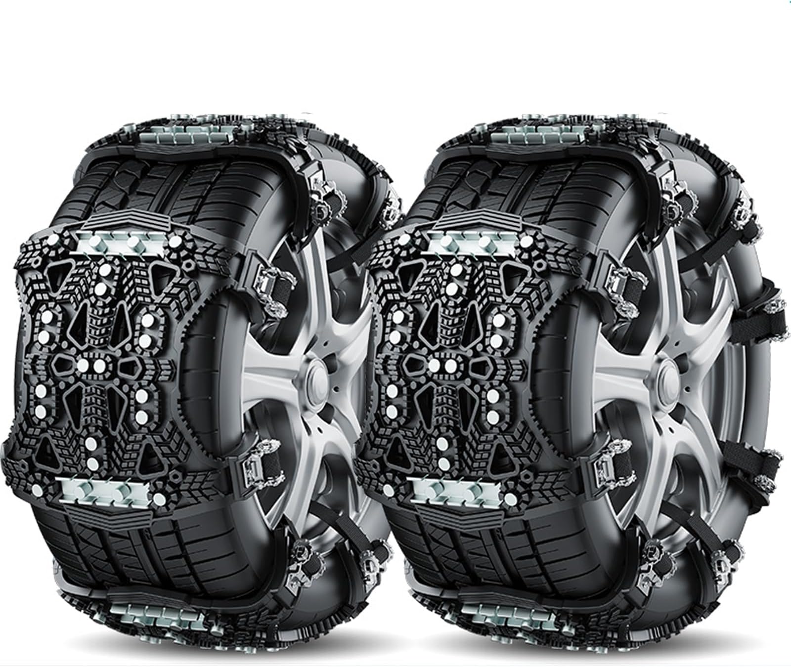 タイヤチェーン 255/55R20 非金属 8本入り ジャッキアップ不要 軽自動車 乗用車 スノーチェーン タイヤ 滑り止めチェーン 雪道 凍結 泥道 悪路 坂登り 車両移動不要 簡単装着 ブラック