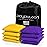 Play Platoon Weather Resistant Cornhole Bags - Set of 8 Regulation Size - Purple &Yellow - Durable Duck Cloth for Tossing Game, Includes Tote Bag