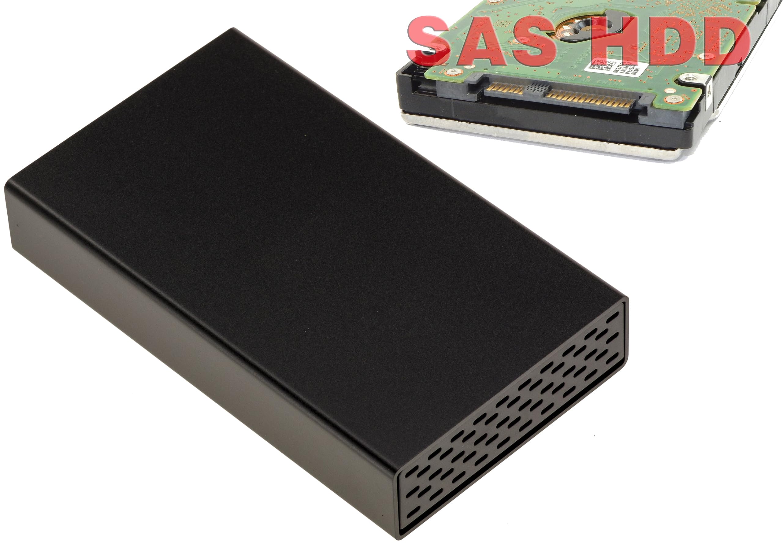 KALEA-INFORMATIQUE Contenitore metallico per disco SAS Collegamento USB3.2 Gen 2x1 10G Alimentazione 12V 2A Supporto 18TB - USB Serial Attached SCSI SAS HDD Dock