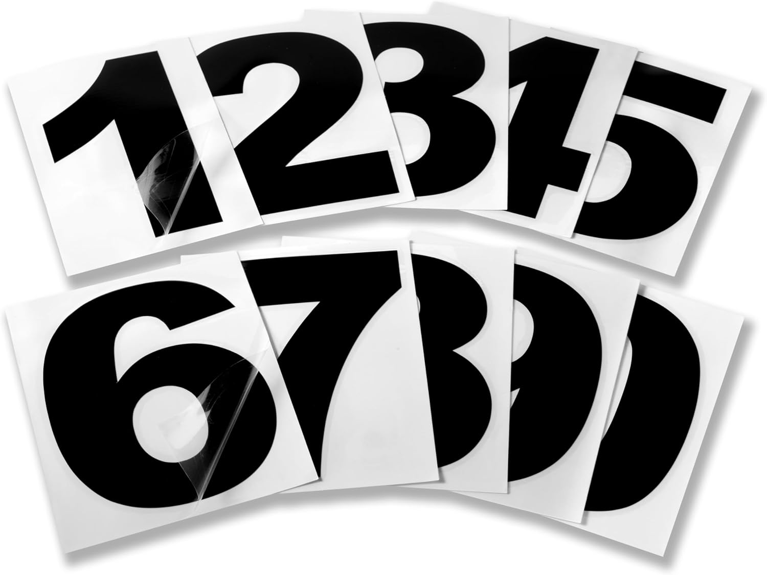 Black Vinyl Numbers 1.5 Inch, 0-9 | Weatherproof Mailbox Numbers, House Numbers for Outside | Large Number Sticker Decals for Address, Door, Vehicle