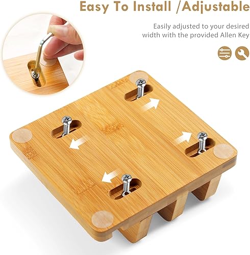 Miniatura 4 de Soporte vertical para laptop para escritorio, soporte doble con base ajustable de 0.98 a 1.77 pulgadas, se adapta a todos