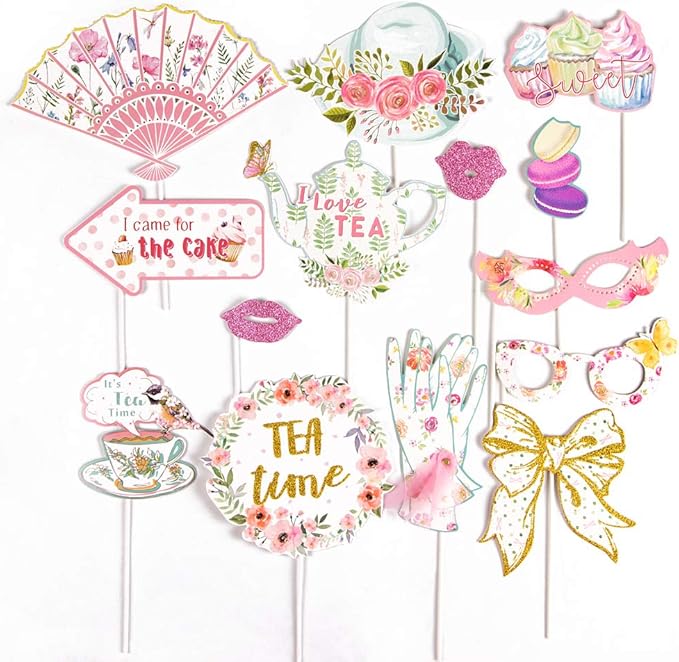 Tea Party Decorations Tea Party Selfie Props Hen Party Photo Booth