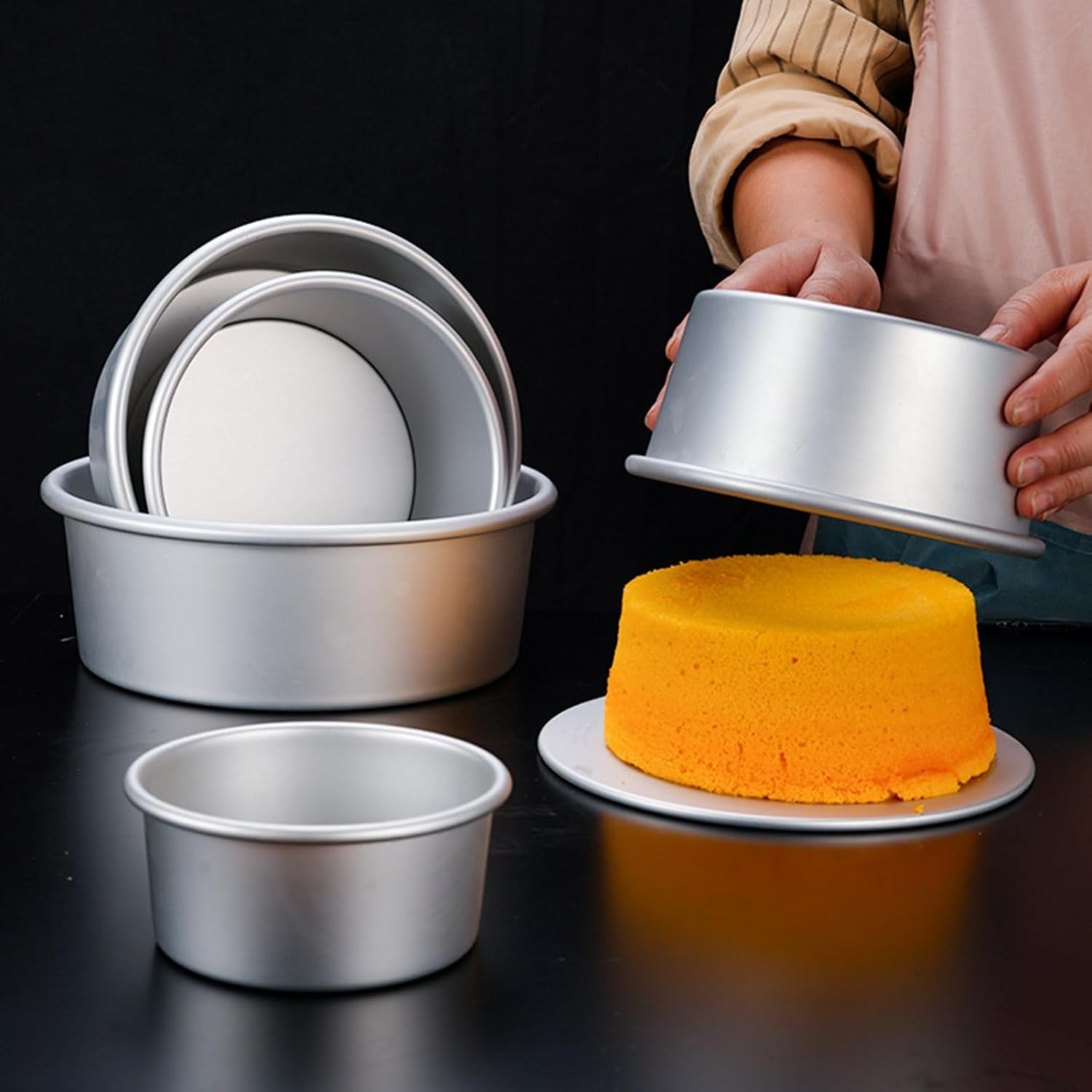 Cookie Cake Pans Kitchen Baking Mold With Removable Bottom Aluminum Round Tins Bakewares Accessories Kitchen Cake Mold