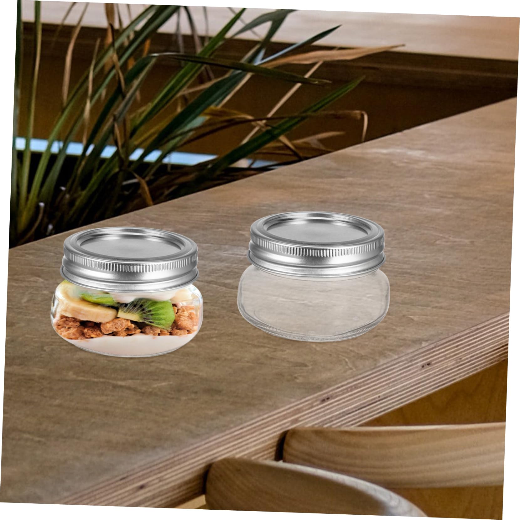 Alipis 6 Kleiner Gläser aus Glas mit Deckel 150ml Wiederverwendbar Tragbar Vorratsdosen für Küche für Tee und Marmelade
