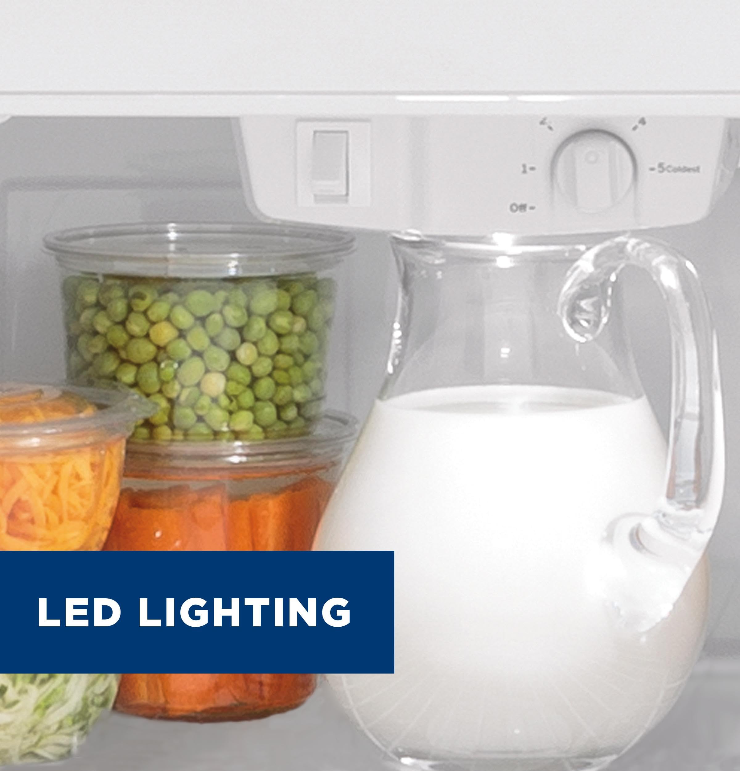 GE 15.6 Cu. Ft. Top Freezer Refrigerator In White on Fridge.com - View 6