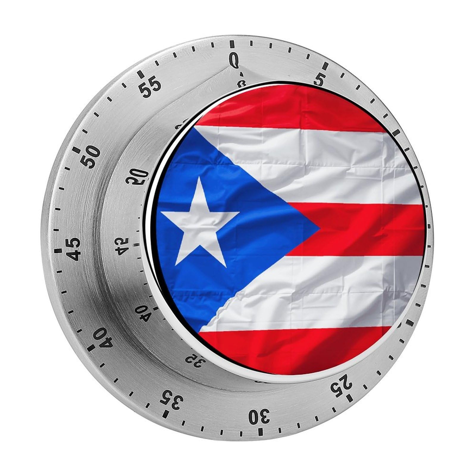 Puerto Rico Flag Kitchen Timers Magnetic Back Manual Countdown Timers for Classroom Home Gym Tanning
