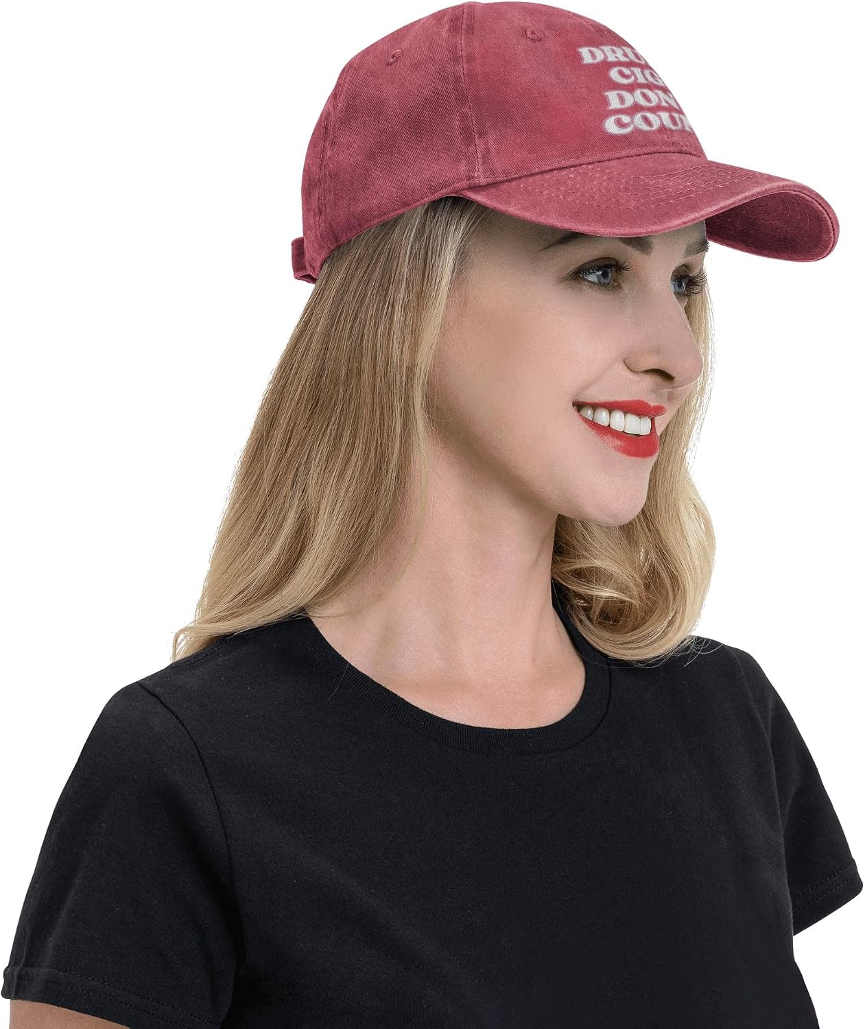 Drunk Cigs Don't Count Hat Adjustable Cowboy Hats Fashion Baseball Cap Gifts Trucker Hat for Women Men