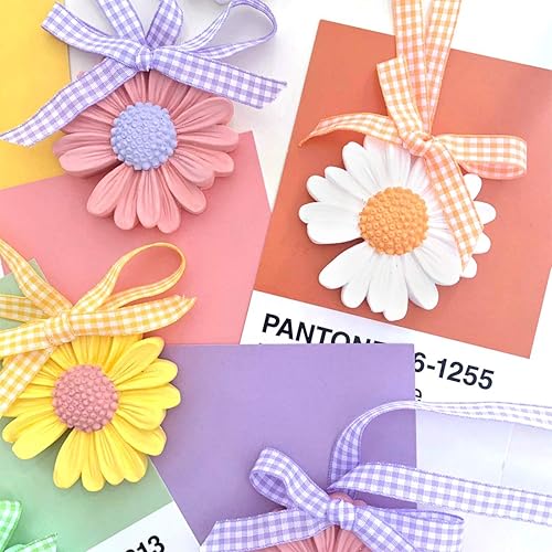 Miniatura 3 de FineInno 4 moldes de resina de girasol, molde de silicona de margarita, molde de fundición de crisantemo, cristal epoxi floral, clip para el