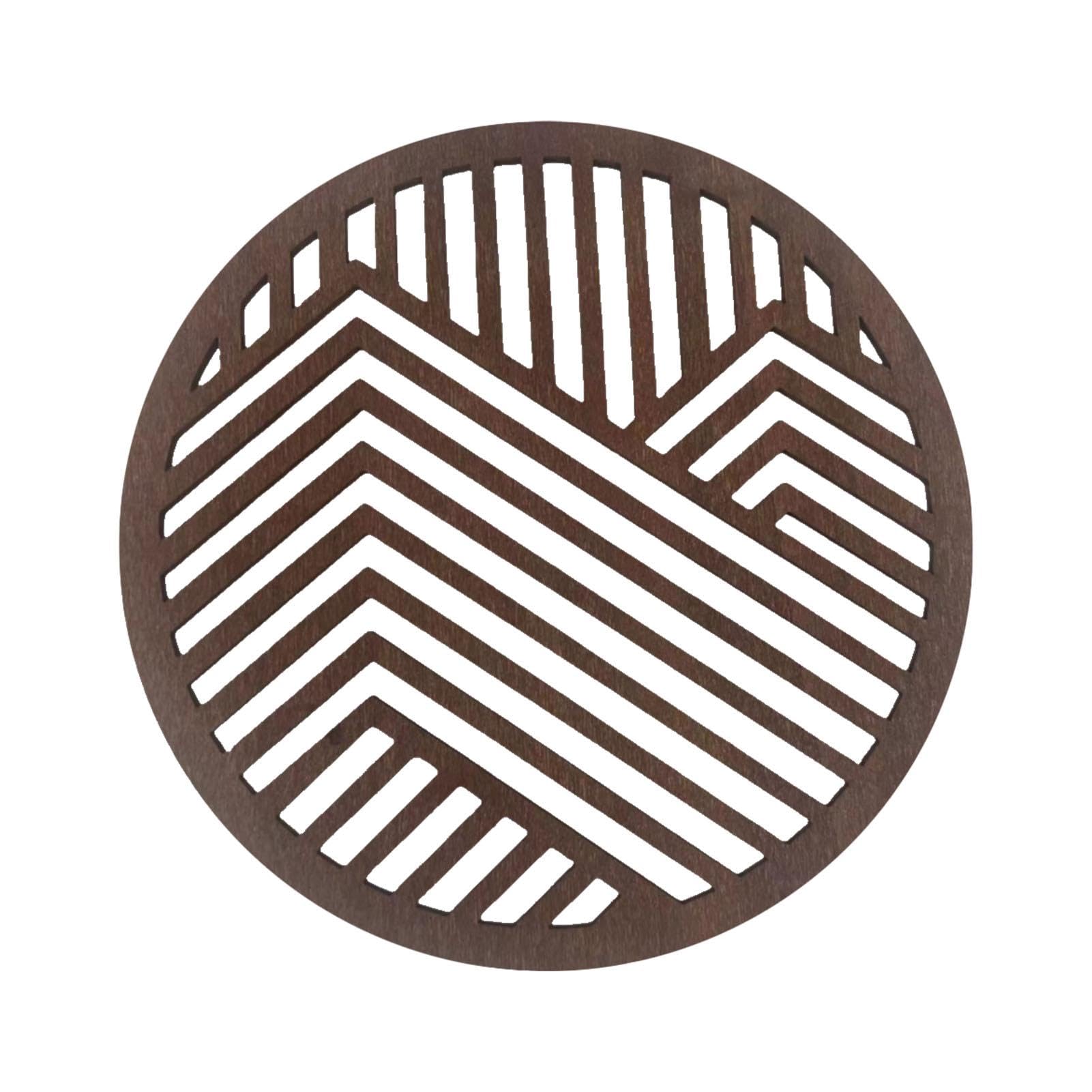 Arte de pared geométrico abstracto, arte de pared de madera boho geométrico - Escultura de pared de líneas abstractas boho,Escultura de pared de madera minimalista, rústica y de fácil instalación para