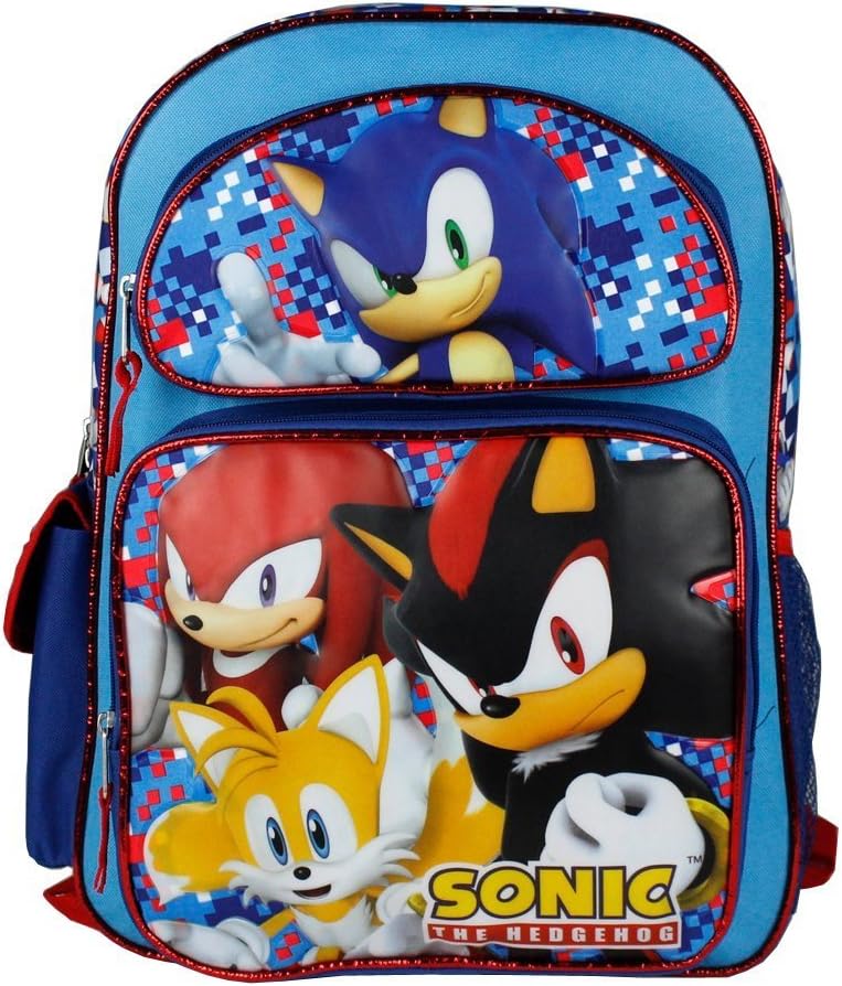 Sonic The Hedgehog Blue 16" Backpack Boys School Bag