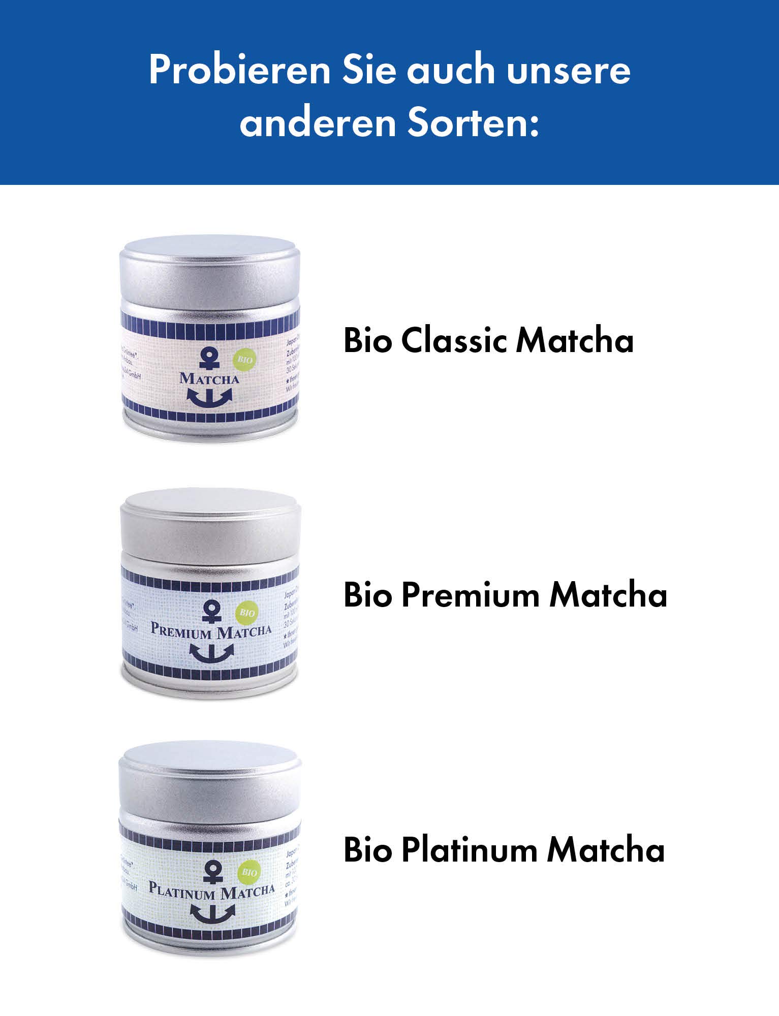 Matchatee Premium Bio aus Japan, Ceremonial Grade, Pestizidfrei, Matcha-Pulver extrafein in der 3x30 g Dose, mild intensive Grünteenote, geeignet für Matcha Latte, Smoothie, Zeremonielle Qualität