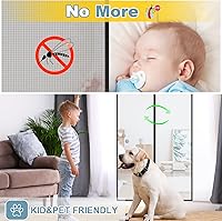 Vista 4 de Puerta mosquitera magnética mejorada 2025, 3 imanes resistentes, manos libres, a prueba de mosquitos/insectos, permite que entre la brisa fresca