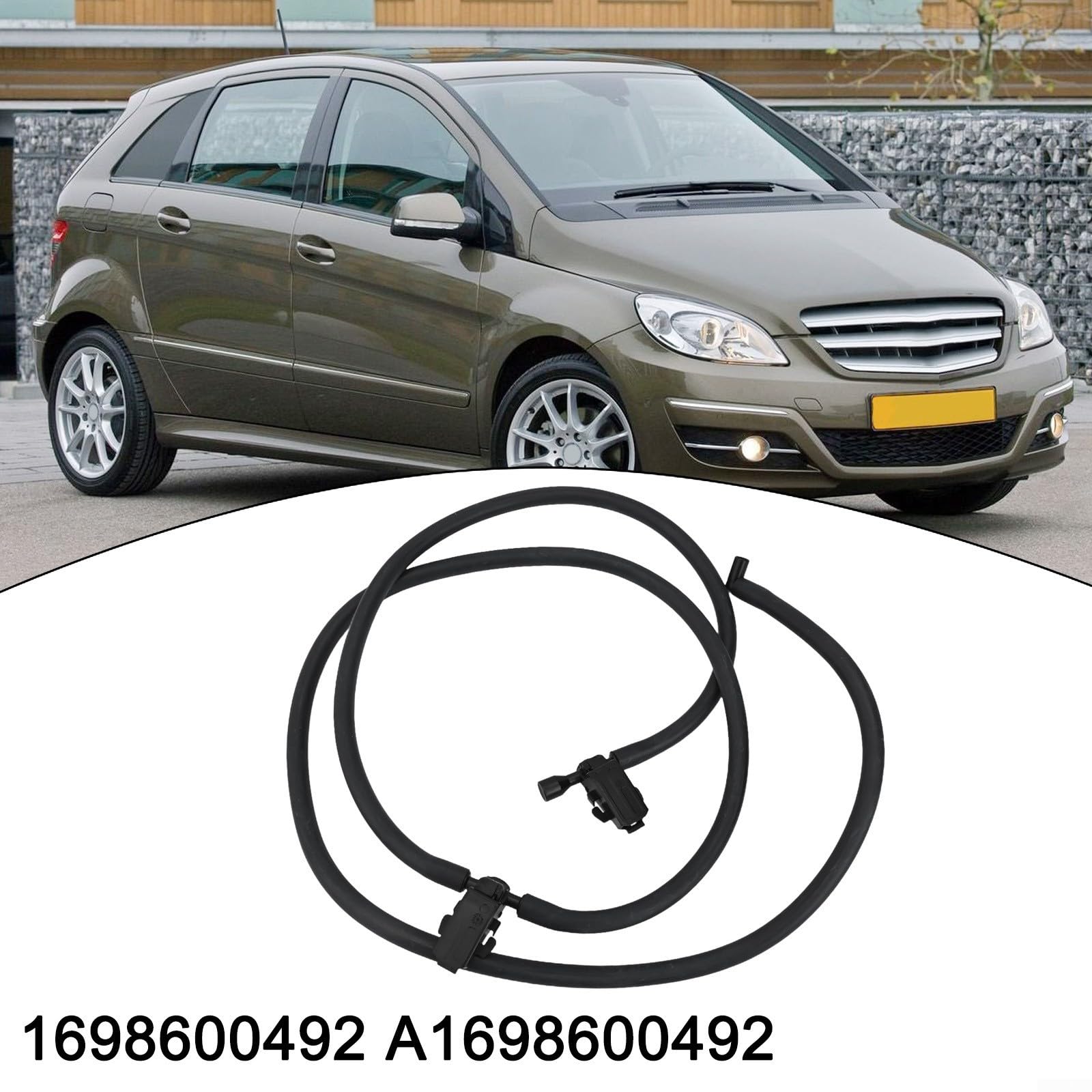 Ugello a getto per lavavetri Mercedes-Benz Classe A/B W169 W245, tubo flessibile spray anteriore compatibile 1698600492 A1698600492