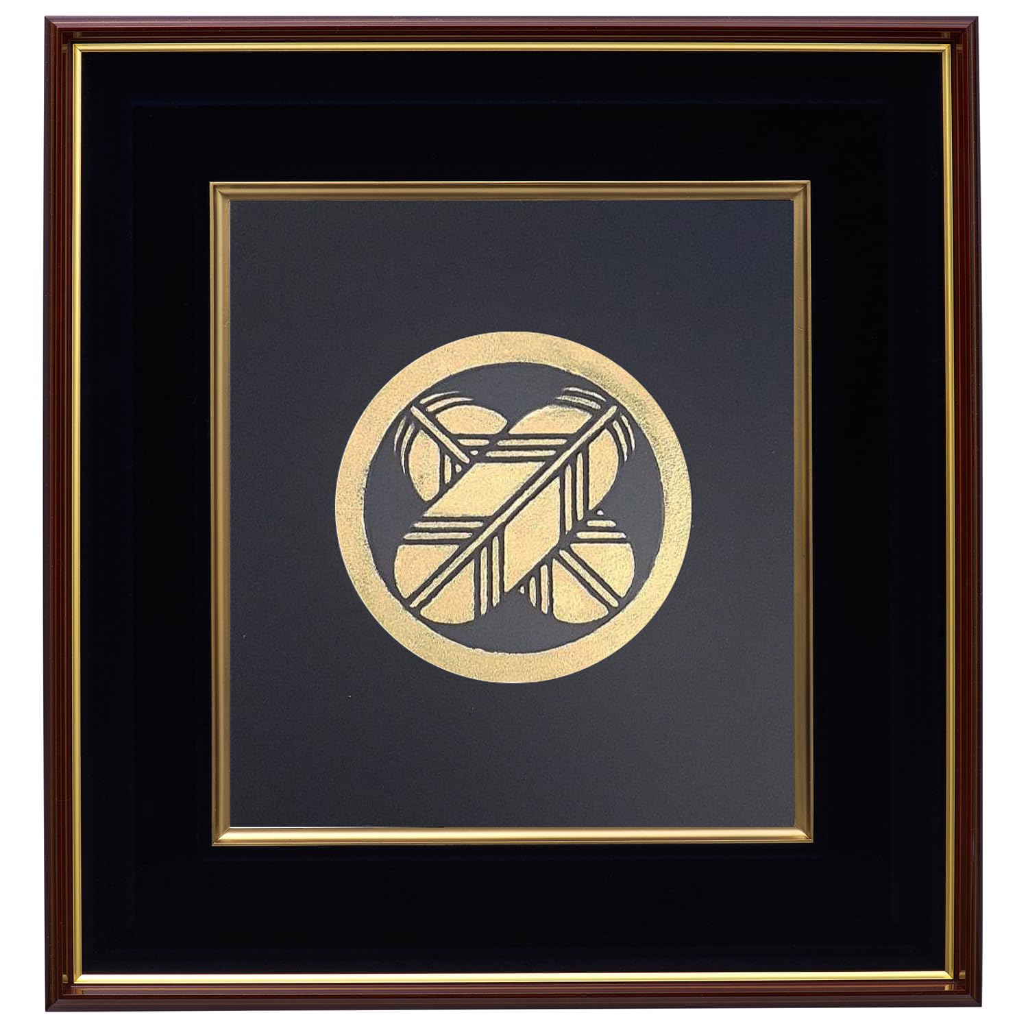 高級石膏家紋額(丸に違い鷹ノ羽) Amazon.co.jp: 高級石膏家紋額 1 丸に違い鷹ノ羽 | 石膏製, 金色