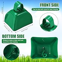 Vista 2 de 20 unidades de campanas de metal para eventos deportivos, campanas de vaca de 3 pulgadas, con asa, cencerros de percusión manual