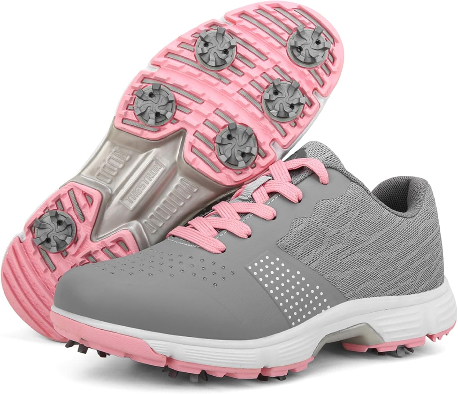 Women's Golf Shoes with Spikes Classic Comfortable Outdoor Golf Sport Training Sneakers Non-Slip