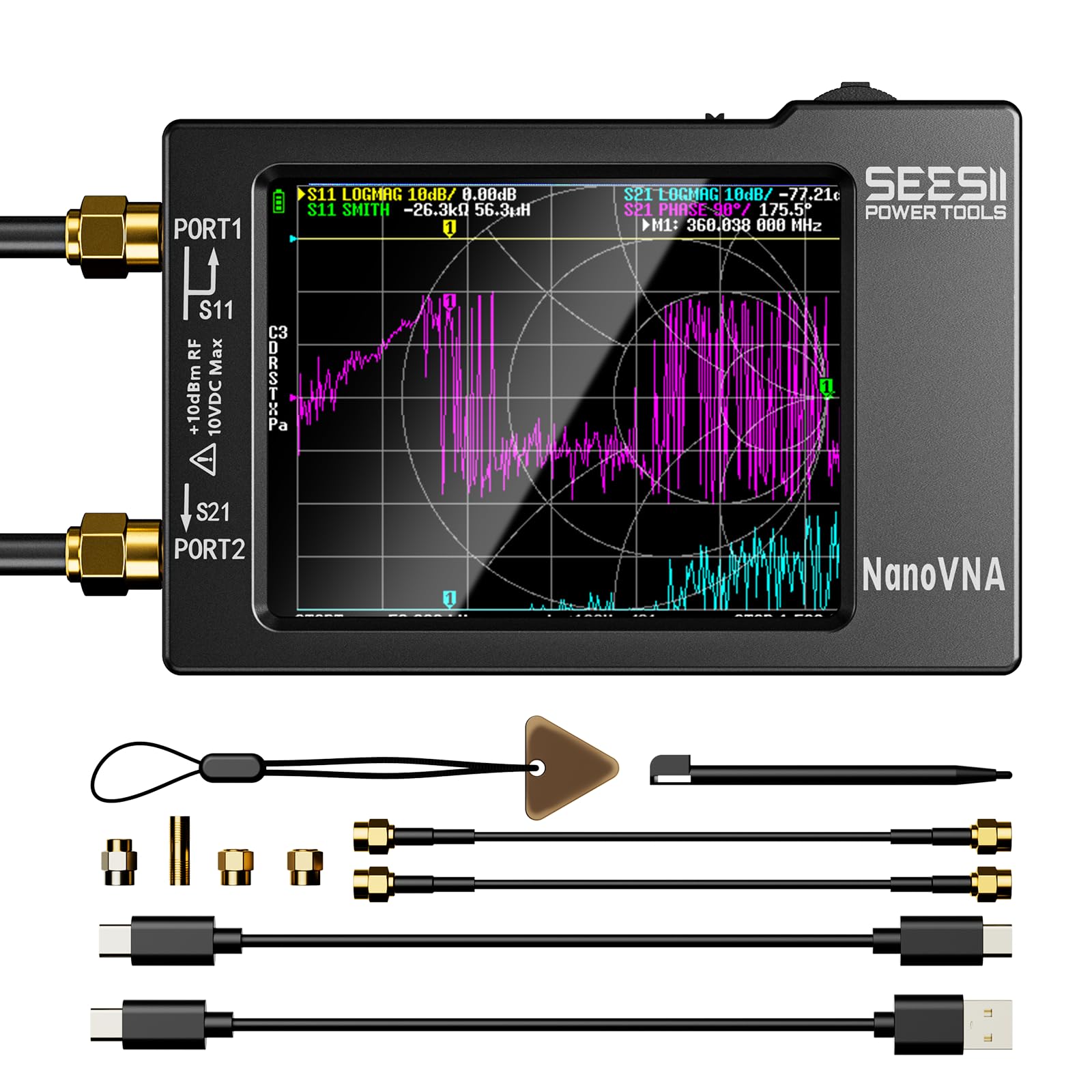Nanovna-h アンテナベクトルアナライザー1.5Ghz（アップグレード版） Amazon.co.jp: SEESII Nanovna-H ベクトルネットワークアナライザ