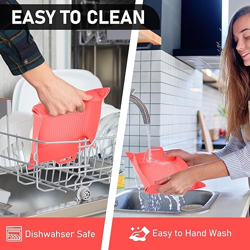 Miniatura 6 de OptiFortuna 2 forros reutilizables para freidora de aire, accesorios reutilizables cuadrados para freidoras de aire de 4 a 7 cuartos de galón,