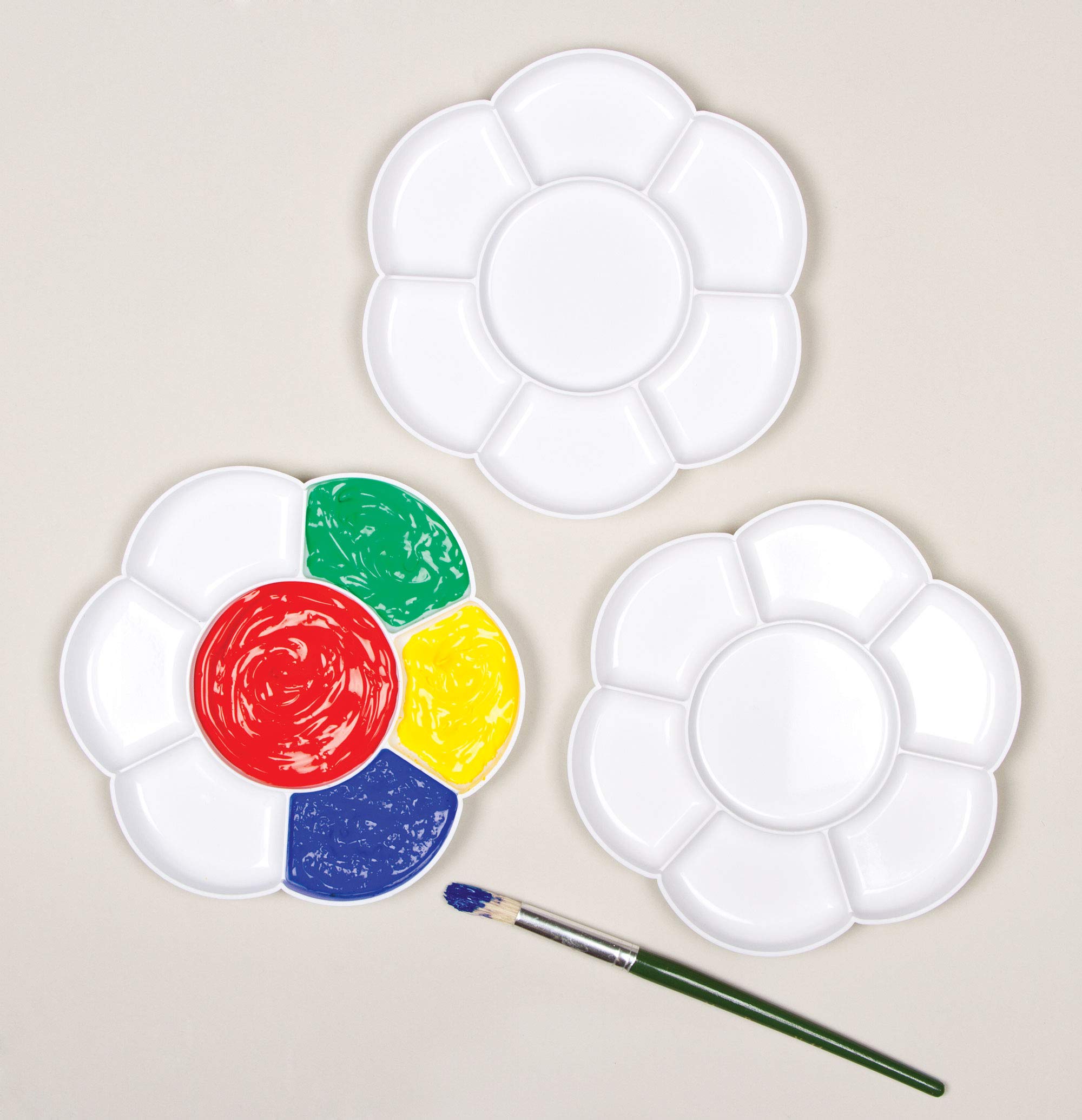 Baker Ross Flower Paint Palettes - Pack of 3, Easter Crafts, Craft For Kids (AF994)