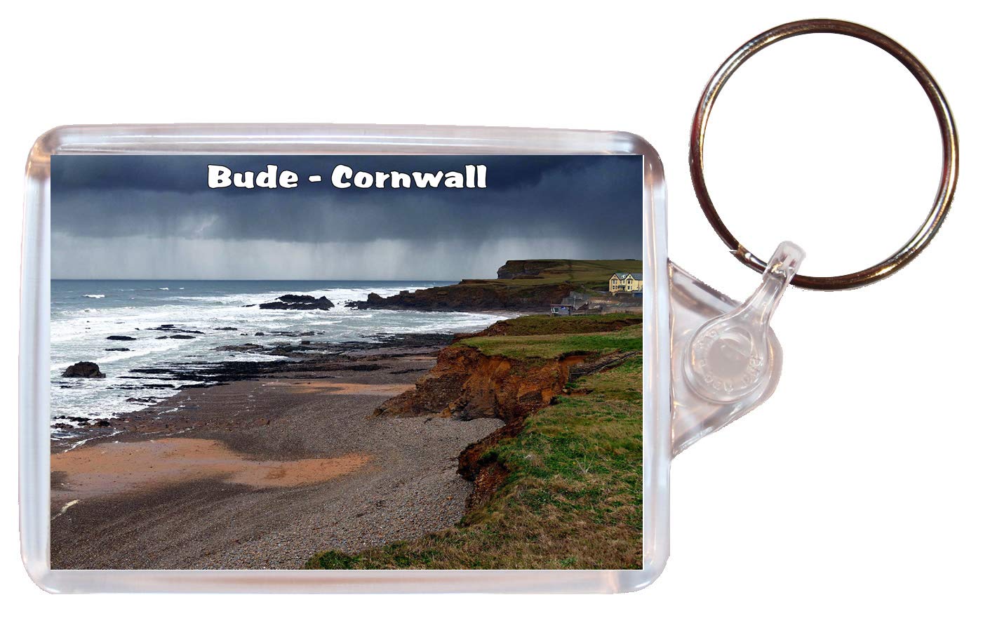 Baked Bean Store Bude - Cornwall - Double Sided Large Keyring Gift/Present/Souvenir BBSK1667