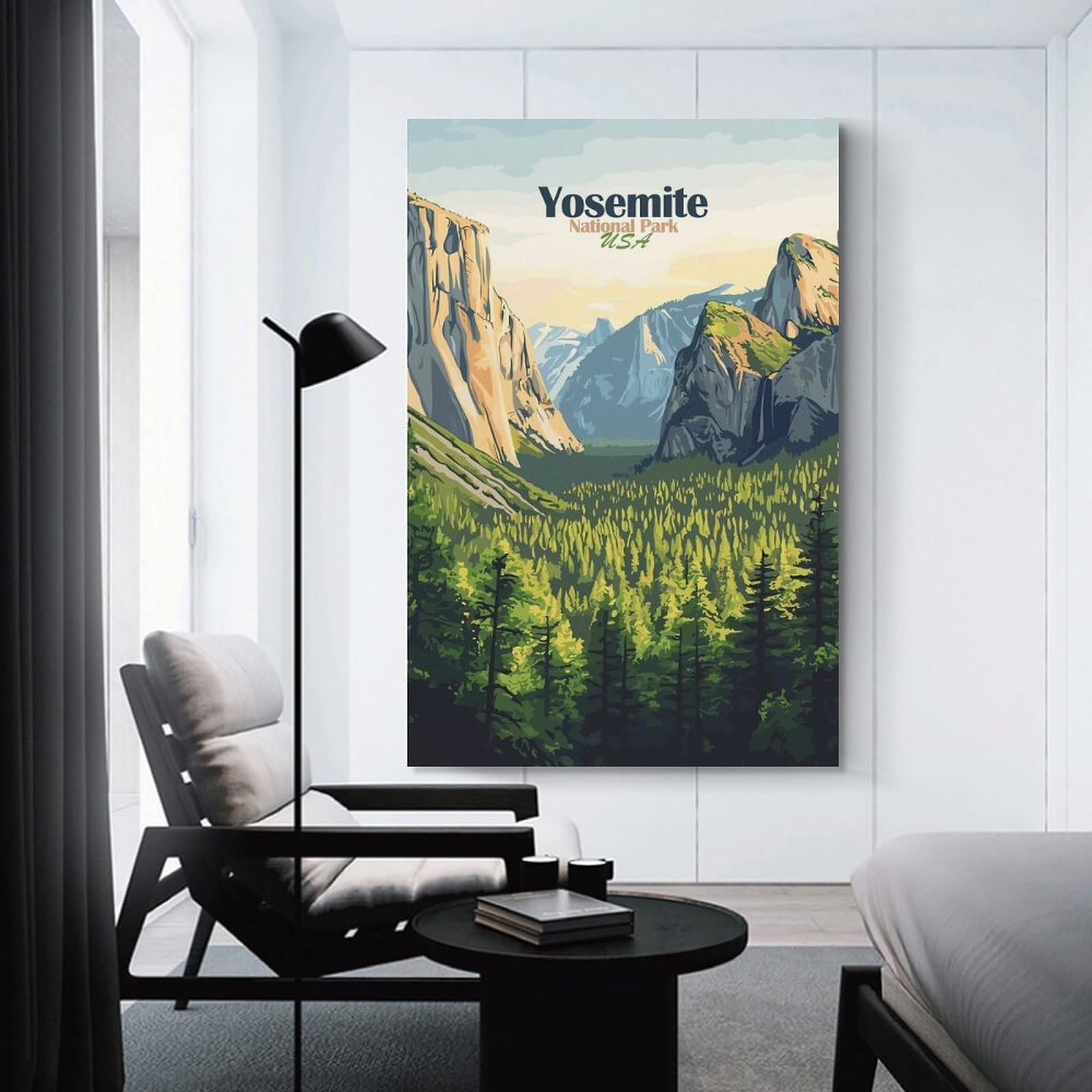 Junmoney Canvas Wall Decor Yosemite National Park, 20x30inch(50x75cm), for Living Room, Bedroom Or Apartment Walls, A Home Accent with Warm Character