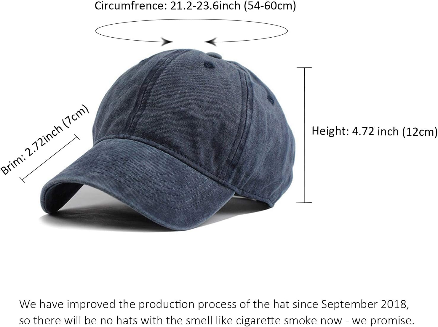 HH HOFNEN Men Women Washed Distressed Twill Cotton Baseball Cap Vintage Adjustable Dad Hat - Image 6