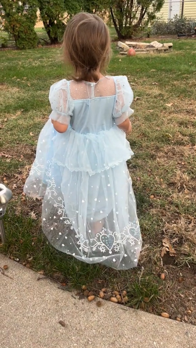 Disfraz de princesa azul para niñas talla 120 miniatura 7