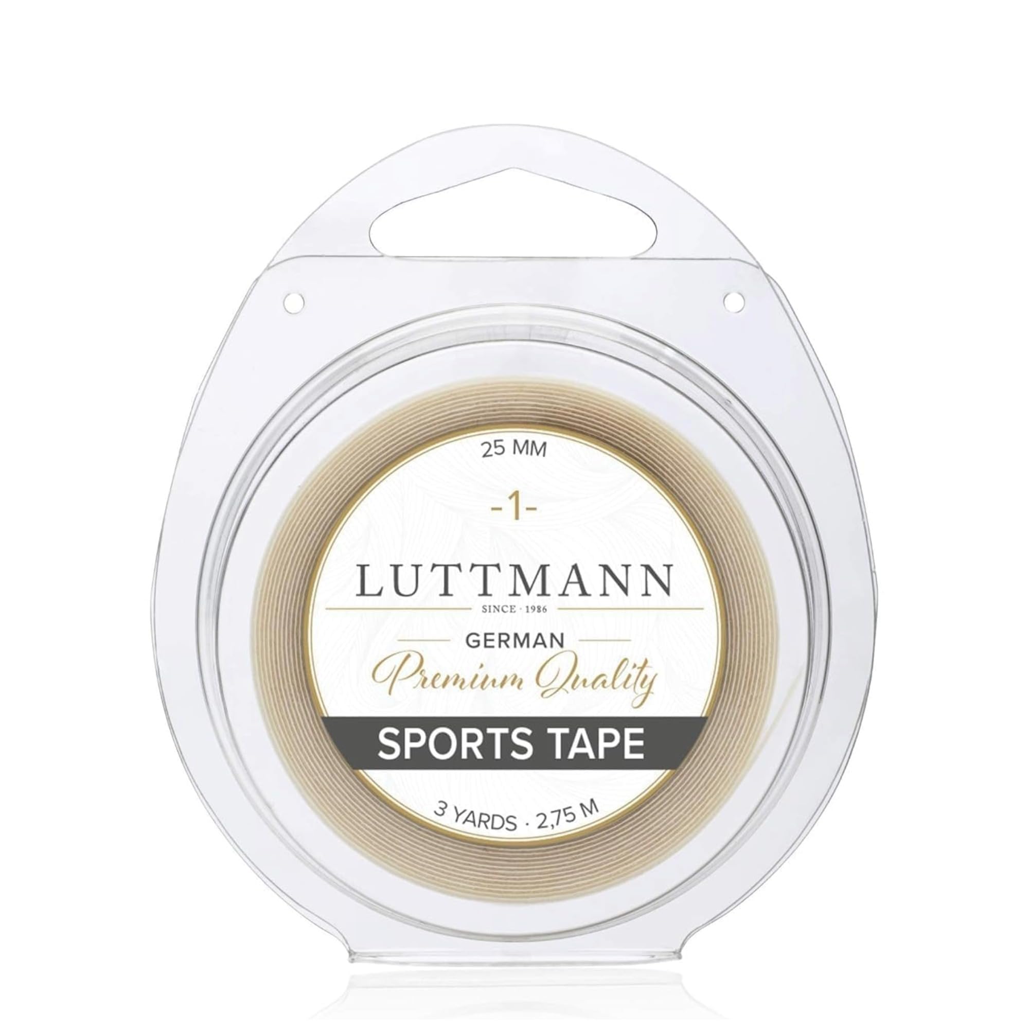 Sports Tape 25 mm x 2,75 m- Wig Hair System Tape Cinta adhesiva para pelucas de cabello humano, extensiones de tul, sistemas capilares, postizos y extensiones