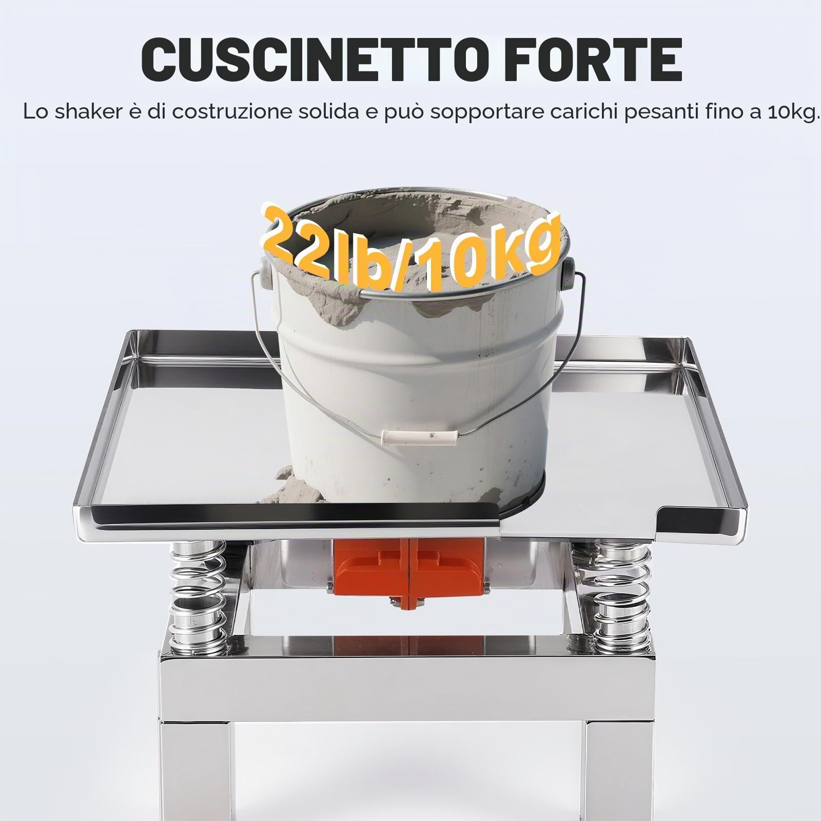 YUCHENGTECH Tavolo Vibrante Calcestruzzo 35x35cm 3000-3600rpm 50W | Tavolo Vibrante Laboratorio per Cemento, Calcestruzzo, Resina, Gesso e Cioccolato, Capacità 10kg