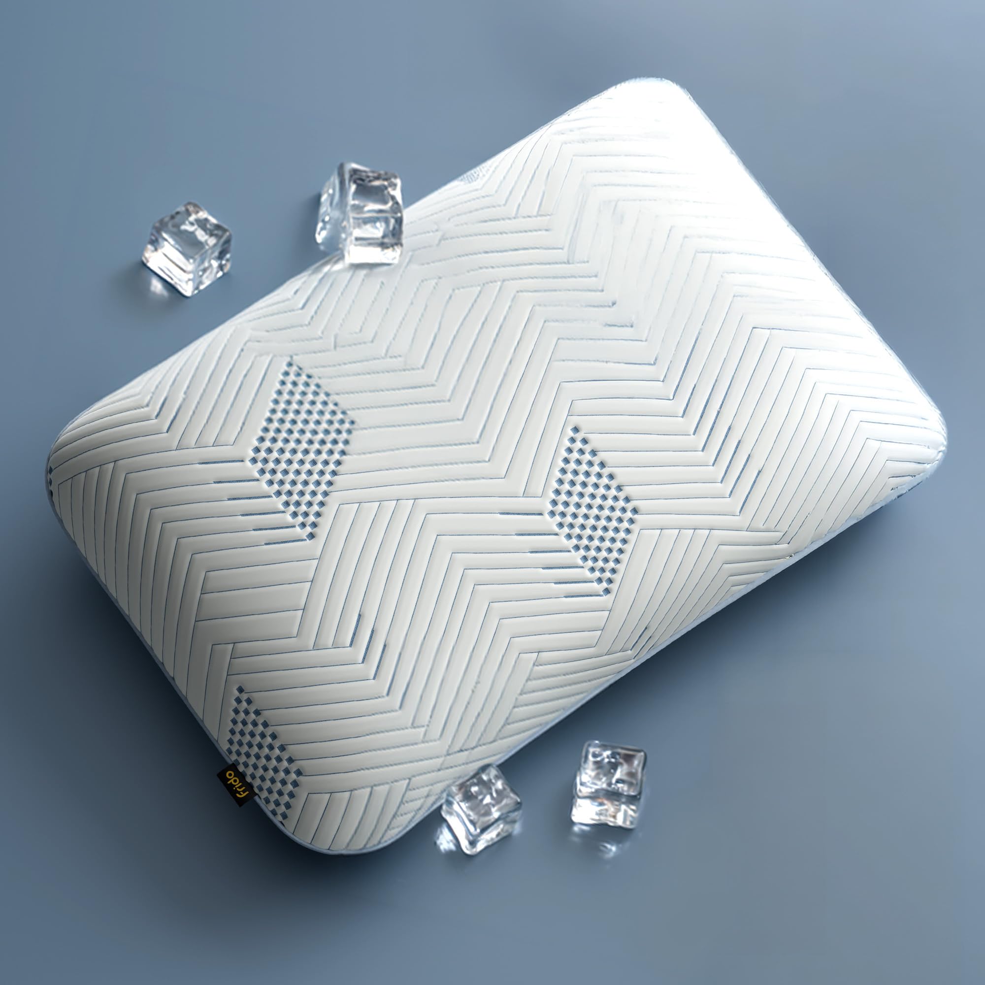 Frido Ultimate Deep Sleep Pillow with Cooling Cover | Orthopedic Gel Memory Foam Pillow for Neck & Shoulder Pain Relief | Breathable, Pressure Relief for Side & Back Sleepers | King Size 5 Inch-image-46
