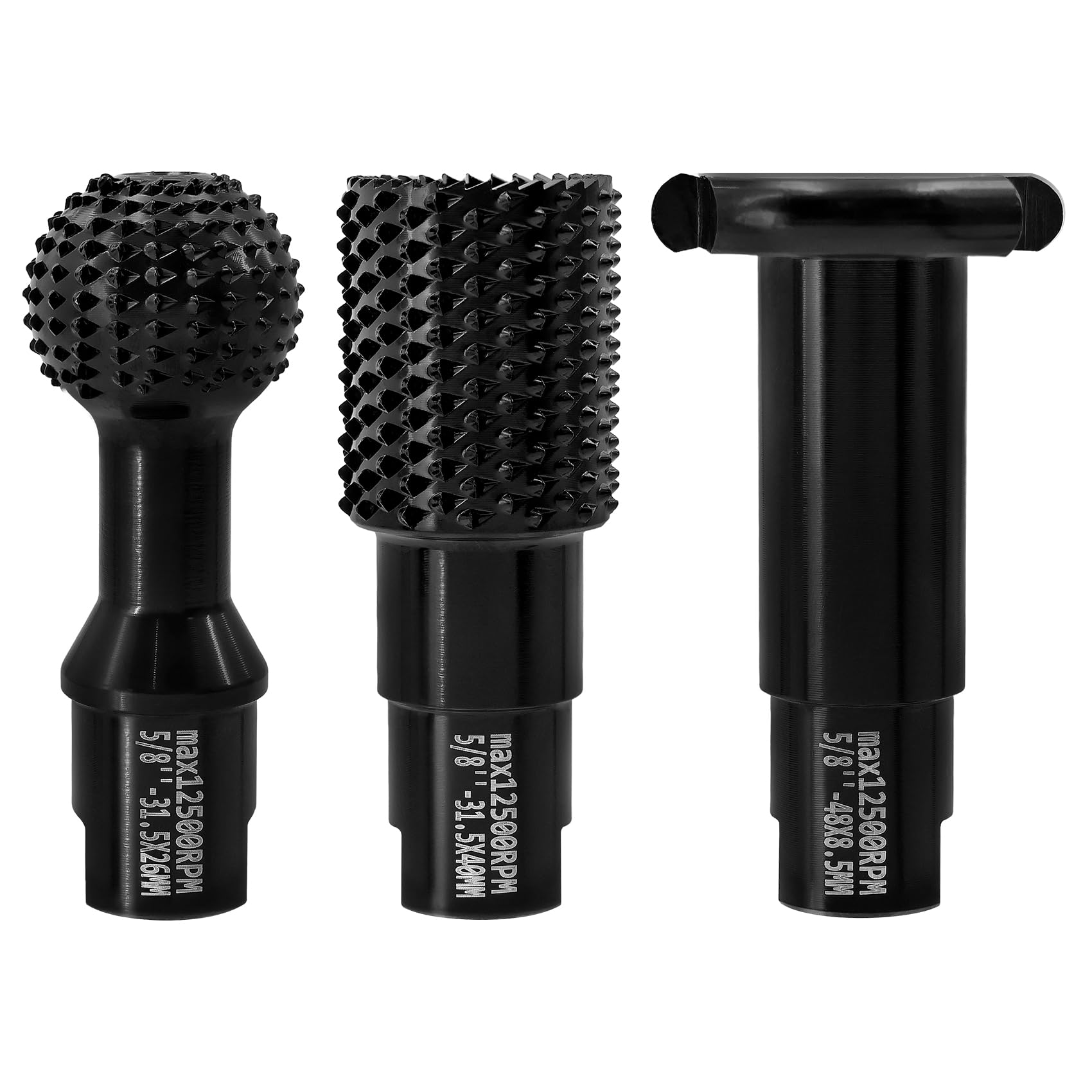 BGTEC 3 punte da trapano per la lavorazione del legno, strumenti per intaglio del legno con filettatura 5/8-11, accessori per smerigliatrice angolare, strumenti per intaglio del legno, rettifica e