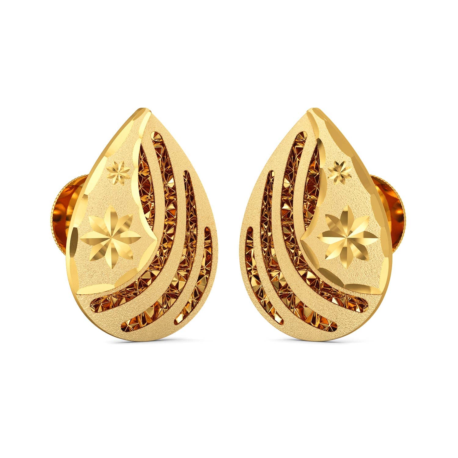 joyalukkas Zenina Collection 22K Yellow Gold Earrings for Women-picture-4