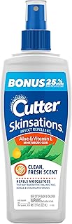 Cutter Skinsations Insect Repellent, Mosquito Repellent, Repels Mosquitos, Ticks, Gnats & Fleas, 7% DEET, 6 fl Ounce (Pump...