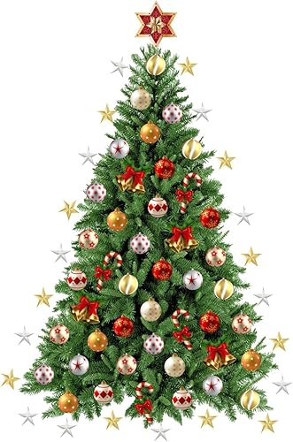 Miniatura 1 de TOARTI Adhesivo de pared de Navidad, calcomanías de pared de Feliz Navidad, calcomanías de árboles de Navidad, decoración de vacaciones, suministros