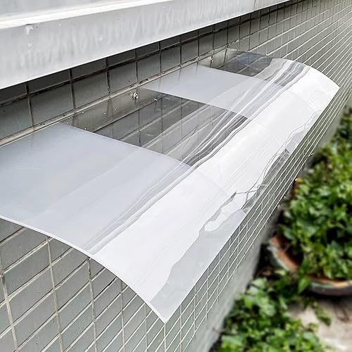 Toldo invisible para puerta delantera, toldo de ventana, toldo para puerta delantera al aire libre, patio, cubierta de policarbonato semiesmerilado, disponible en Yaxa Peru