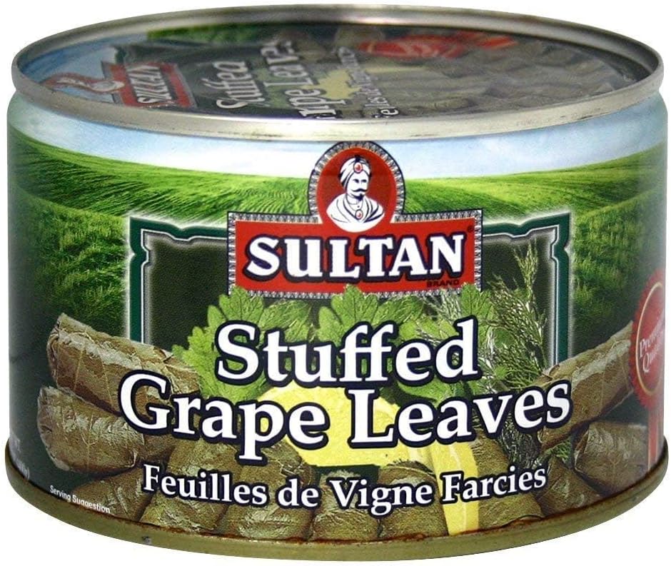 vegetarian Stuffed GLeaves, Precooked Premium Dolma, Dolmades. Perfect for Mezze platter, Serve hot or Cold, Appetizer or Entree! 14 oz