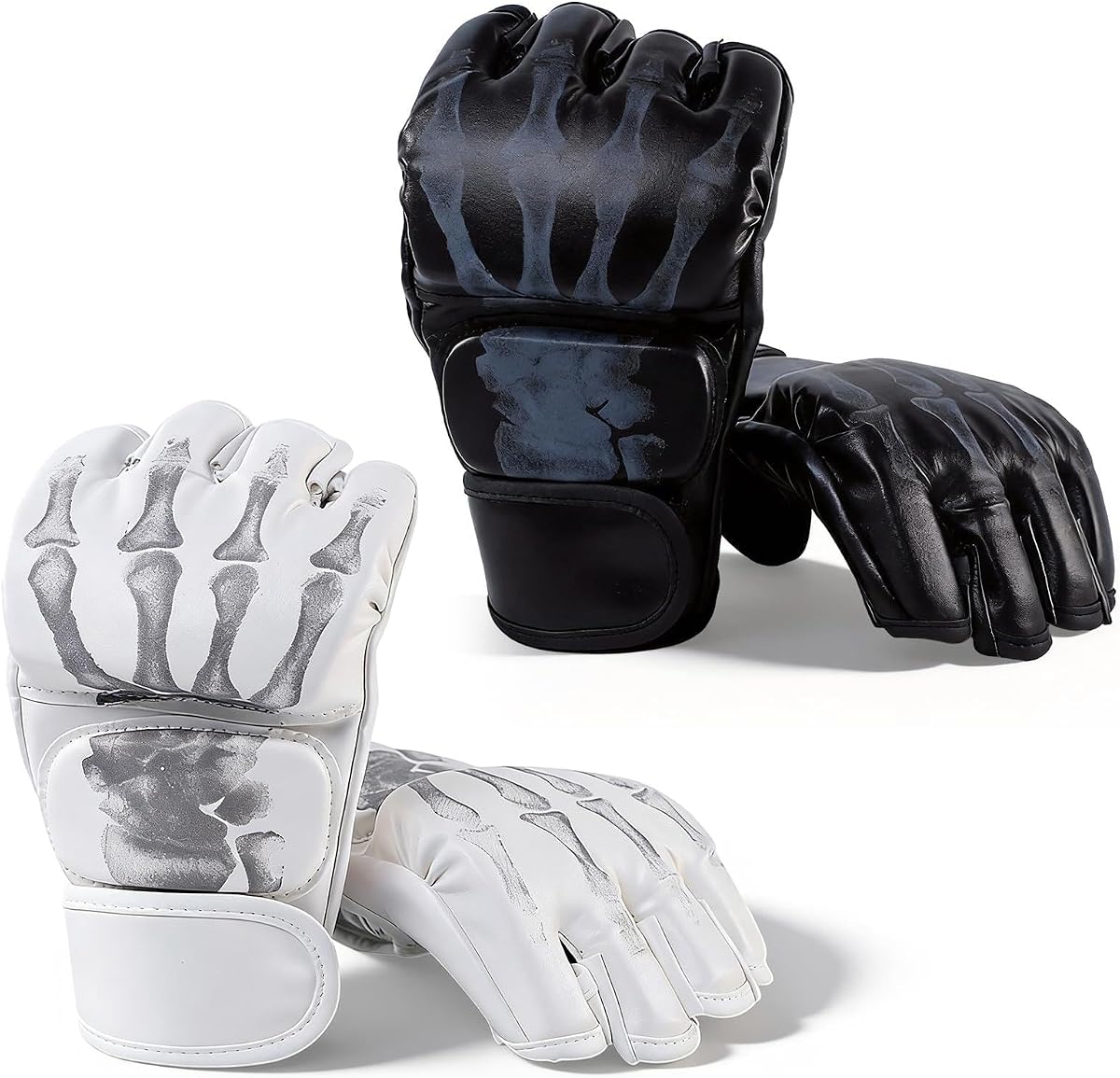 Generic 2 Pairs MMA Gloves Martial Arts Bag Gloves Boxing Fight Gloves Kickboxing Gloves for Sparring