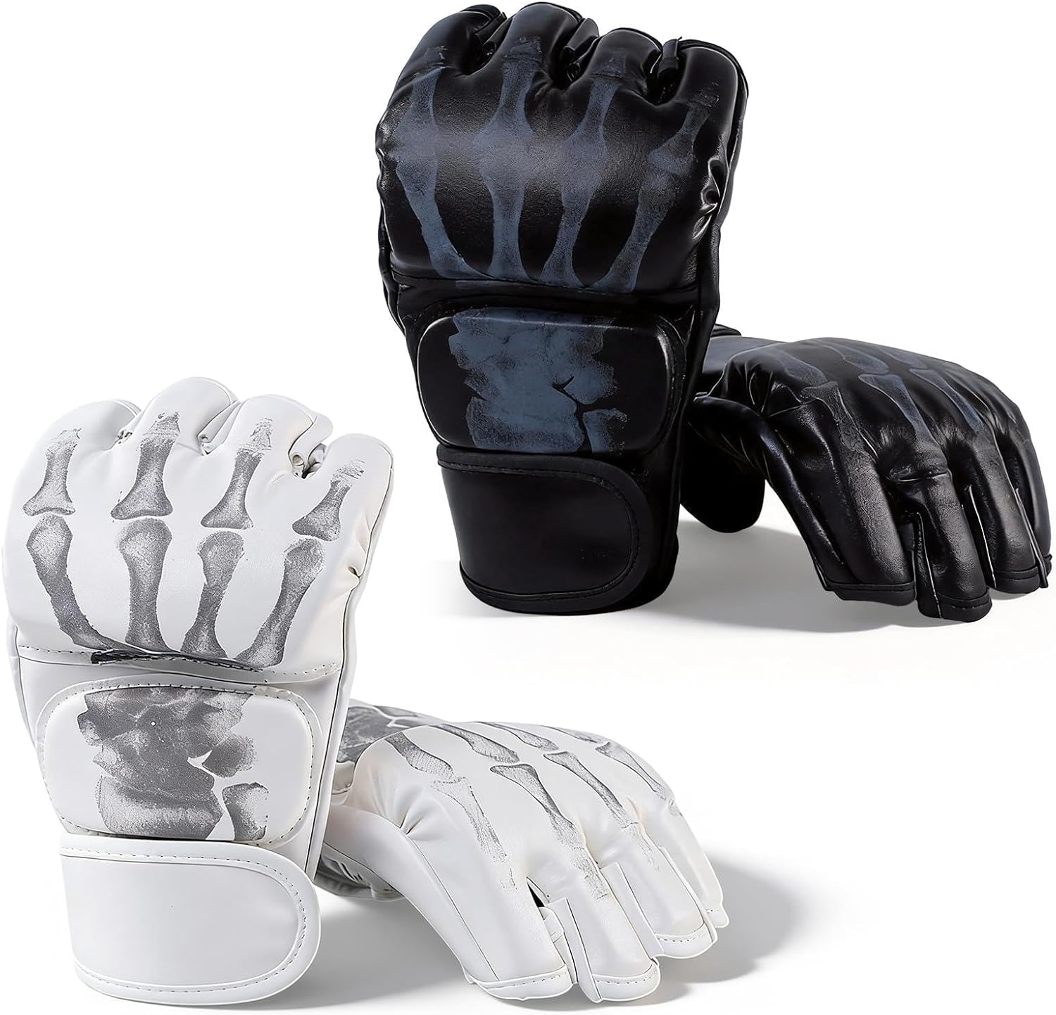 Generic 2 Pairs MMA Gloves Martial Arts Bag Gloves Boxing Fight Gloves Kickboxing Gloves for Sparring