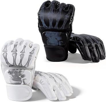 Generic 2 Pairs MMA Gloves Martial Arts Bag Gloves Boxing Fight Gloves Kickboxing Gloves for Sparring
