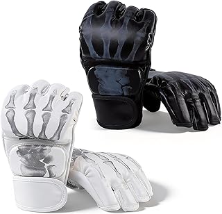 Generic 2 Pairs MMA Gloves Martial Arts Bag Gloves Boxing Fight Gloves Kickboxing Gloves for Sparring