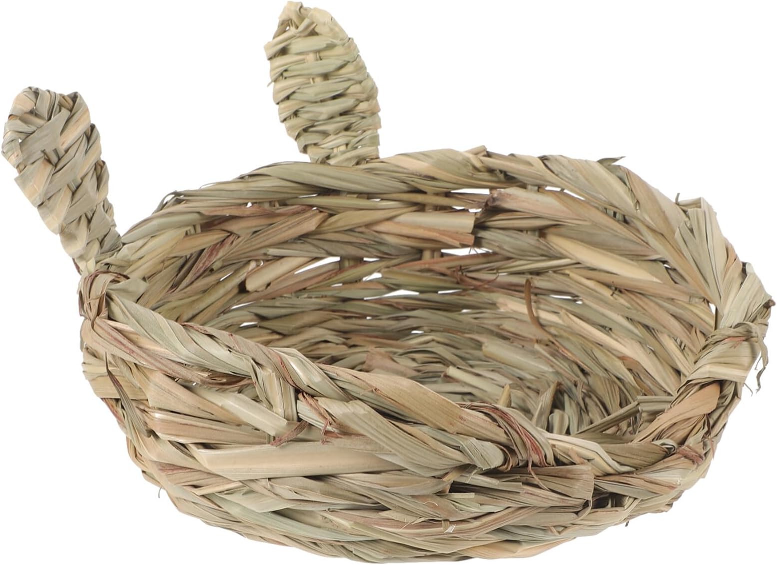 Mipcase Straw Rabbit Hut Bird's Nest Small Animal Grass House Small Animal Bed Bunny Cage Accessories Bunny Supplies Chinchilla Nest Rabbit Bedding for Rabbit Woven Hay Bed Rabbit Braided Basket