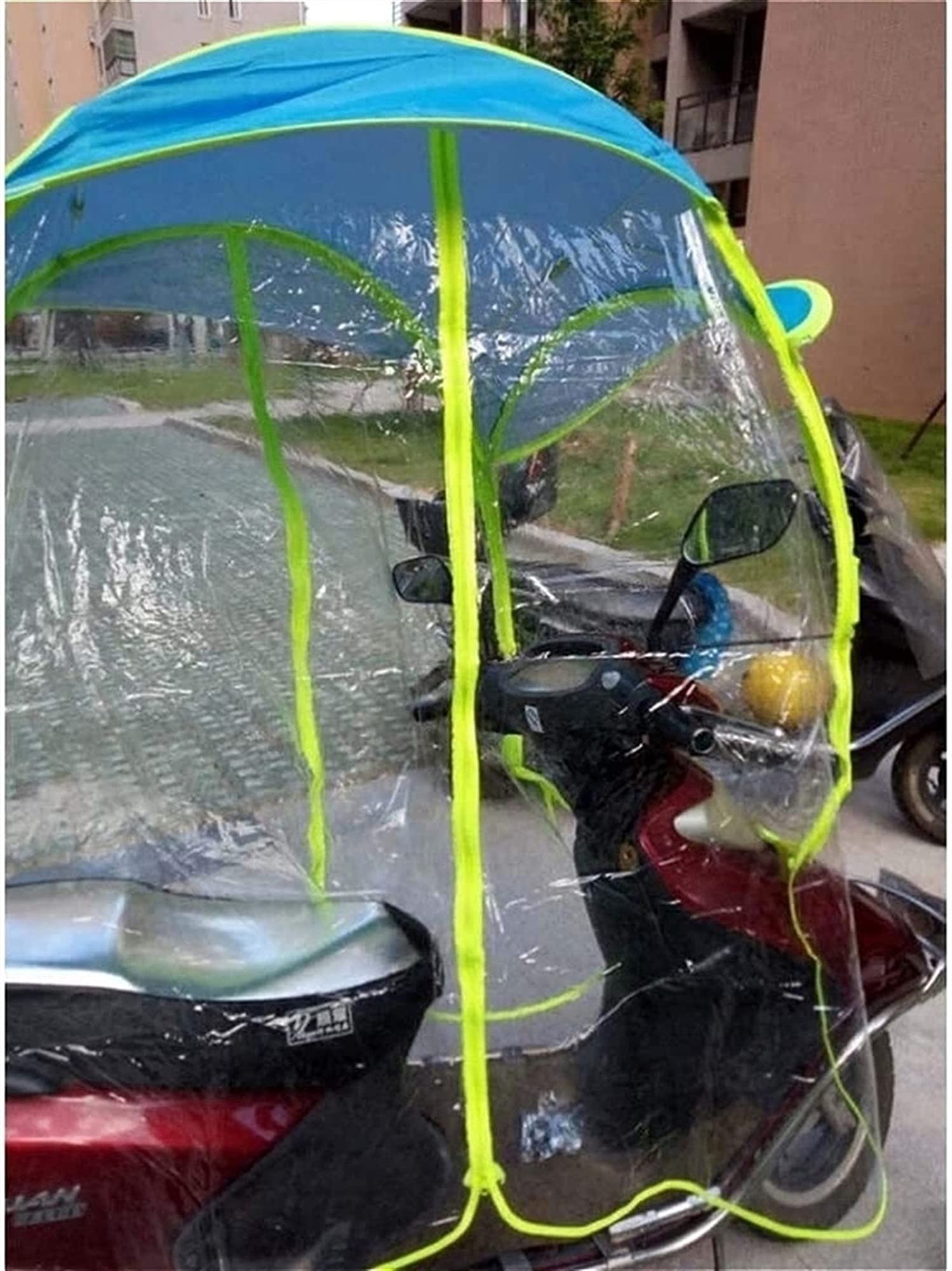 Toldo impermeable para scooter de movilidad, cortina transparente, protección solar universal para bicicletas eléctricas, protector de lluvia (rosa)