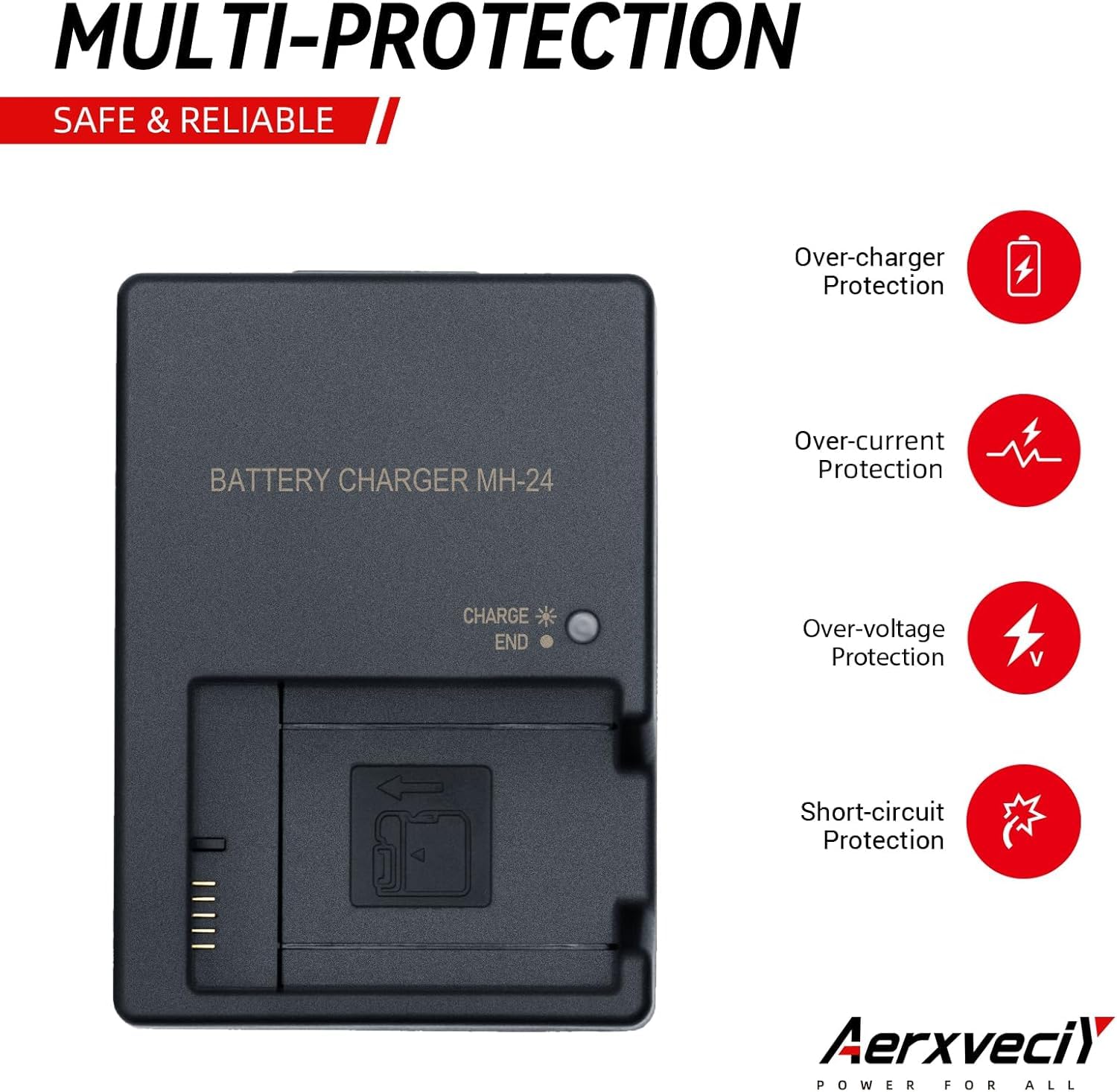 MH-24 Carica Batterie per D3100 D3200 D3300 D3400 D3500 D5100