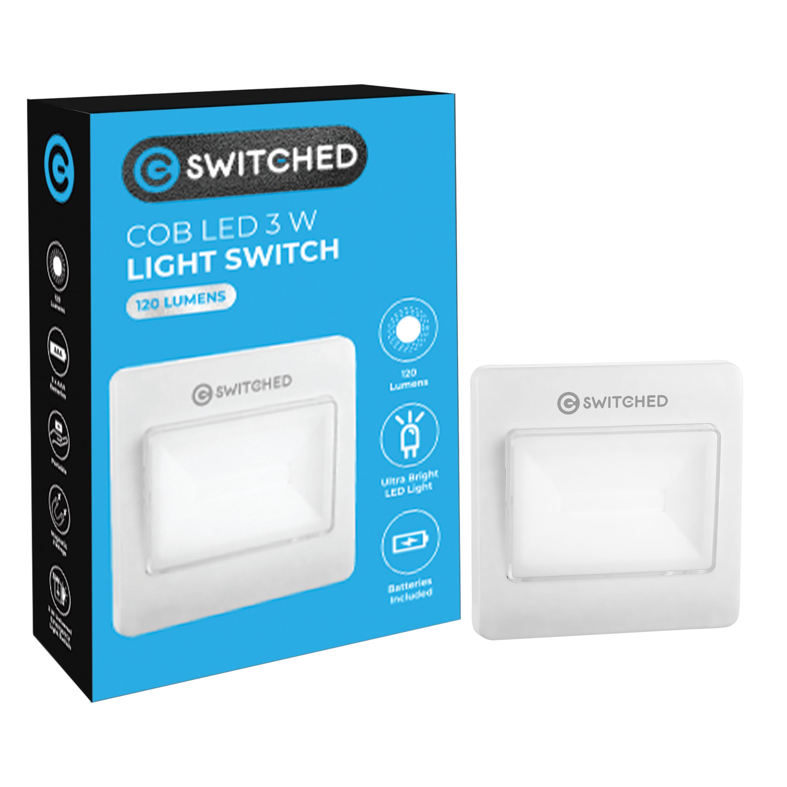 Switched 120 Lumen LED Light Switch, White : Amazon.co.za: DIY & Tools