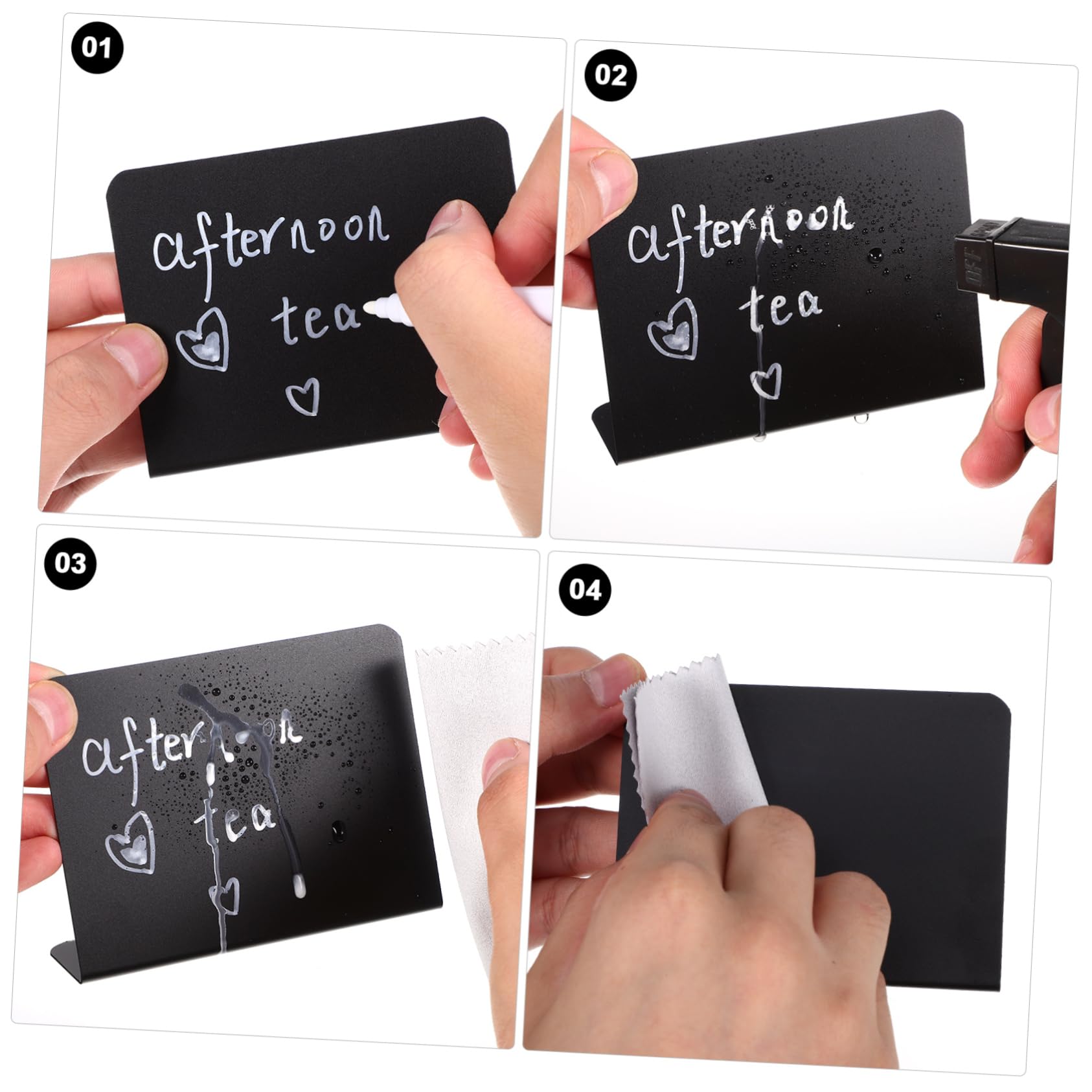 STOBOK 4 Sätze Tischtafel Tafel Message Board trocken abwischbare Marker mit feiner Spitze kleines Schild Tisch Tafel Zeichen write board easy putz Etikett Tafelmarker Kreidetafel Plastik